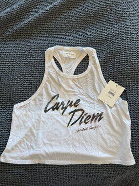 Spiritual Ganster racerback tank, Carpe Diem, size L